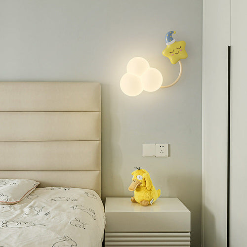 Rainbow Hot Air Balloon Kite Iron PE LED Wall Sconce Lamp