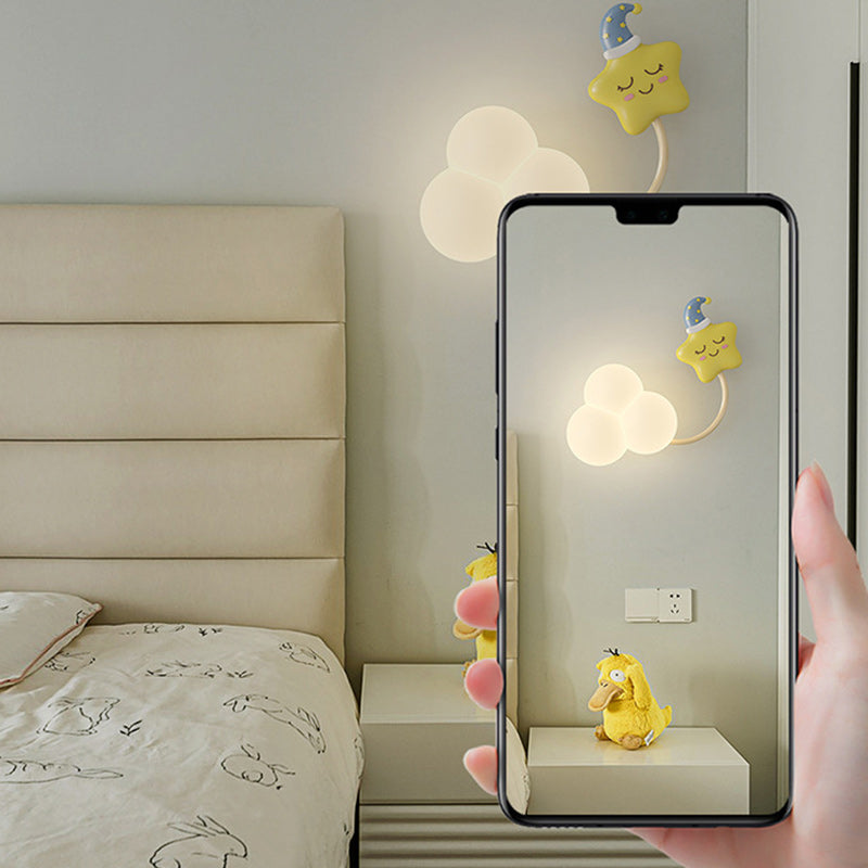 Rainbow Hot Air Balloon Kite Iron PE LED Wall Sconce Lamp