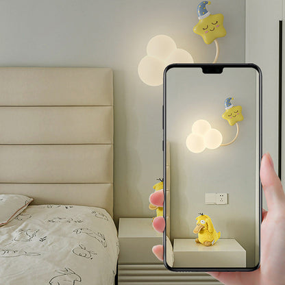 Rainbow Hot Air Balloon Kite Iron PE LED Wall Sconce Lamp