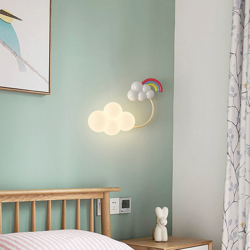 Rainbow Hot Air Balloon Kite Iron PE LED Wall Sconce Lamp