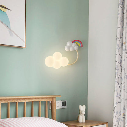 Rainbow Hot Air Balloon Kite Iron PE LED Wall Sconce Lamp