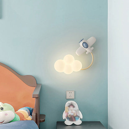 Rainbow Hot Air Balloon Kite Iron PE LED Wall Sconce Lamp