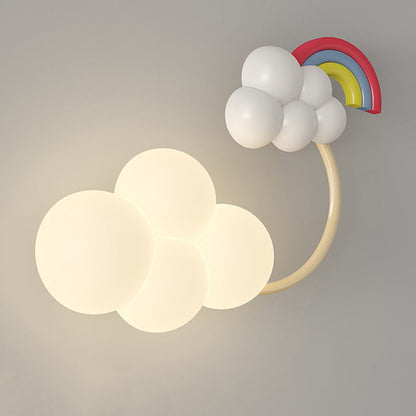 Rainbow Hot Air Balloon Kite Iron PE LED Wall Sconce Lamp