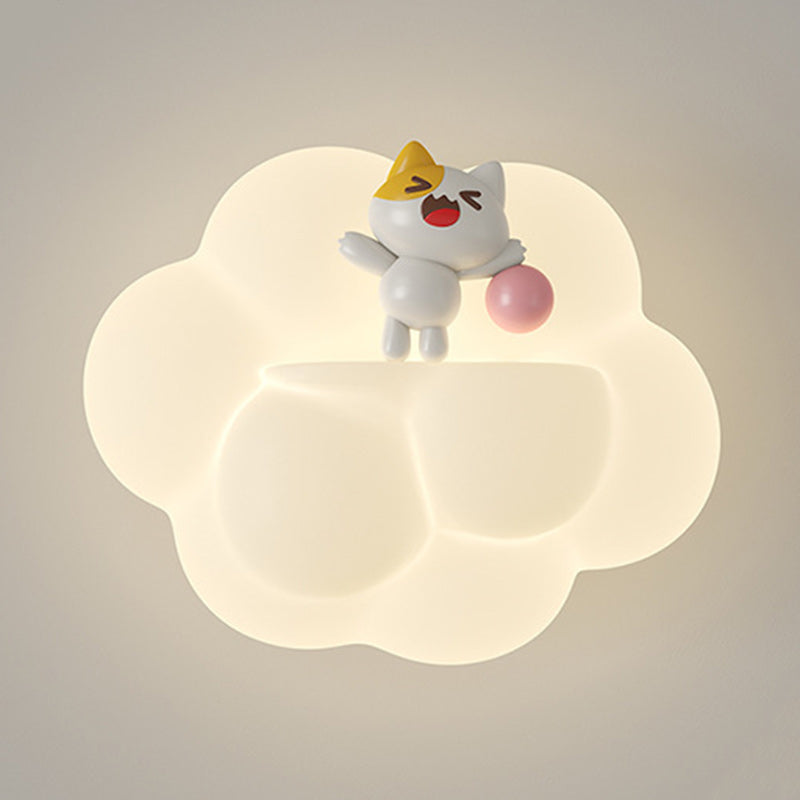PE Cloud Shade Animal Bear Monkey LED Wall Sconce Lamp