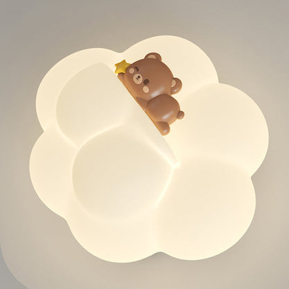 PE Cloud Shade Animal Bear Monkey LED Wall Sconce Lamp