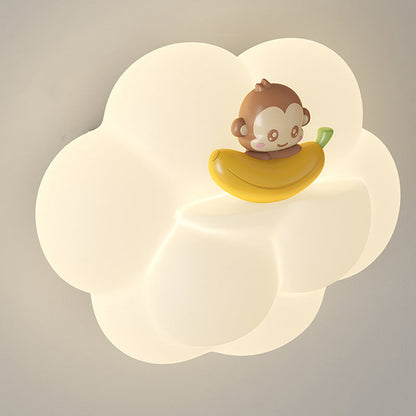 PE Cloud Shade Animal Bear Monkey LED Wall Sconce Lamp