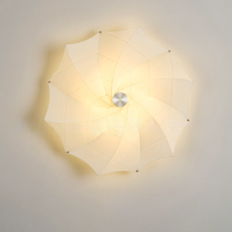 Rotating Fabric Shade Hardware 1-Light Wall Sconce Lamp