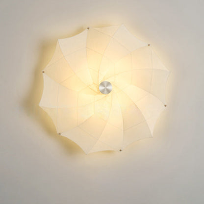Rotating Fabric Shade Hardware 1-Light Wall Sconce Lamp