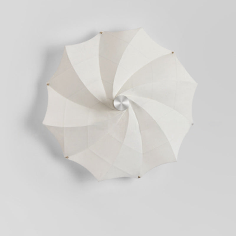 Rotating Fabric Shade Hardware 1-Light Wall Sconce Lamp