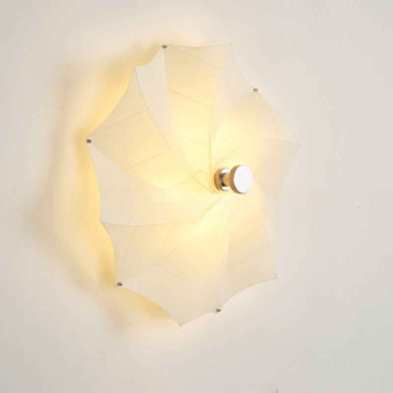 Rotating Fabric Shade Hardware 1-Light Wall Sconce Lamp