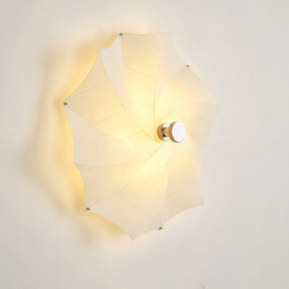Rotating Fabric Shade Hardware 1-Light Wall Sconce Lamp