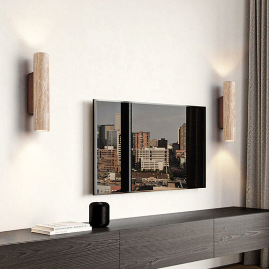 Japanese 2-Light Up And Down Illuminated Wall Sconce Lamp