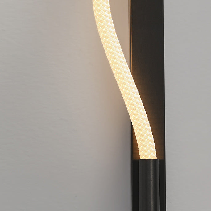 Arc Woven Fiber Strip Stainless Steel LED Wall Sconce Lamp