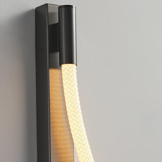 Arc Woven Fiber Strip Stainless Steel LED Wall Sconce Lamp