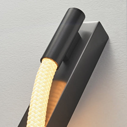 Arc Woven Fiber Strip Stainless Steel LED Wall Sconce Lamp