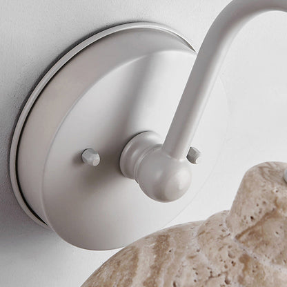Japanese Semicircle Shade Hardware 1-Light Wall Sconce Lamp