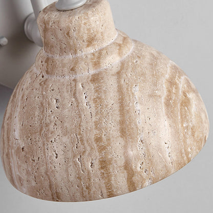 Japanese Semicircle Shade Hardware 1-Light Wall Sconce Lamp