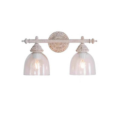 Distressed Cup Shade 2-Light Mirror Front Wall Sconce Lamp