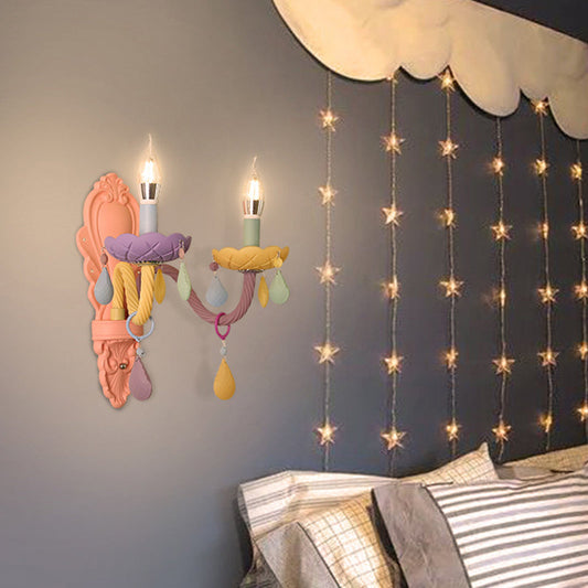 Macaron Aluminum Glass 1/2-Light Wall Sconce Lamp