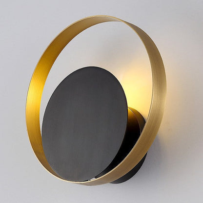 Mid-Century Geometric Circle Ring 1-Light Wall Sconce Lamp