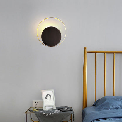 Mid-Century Geometric Circle Ring 1-Light Wall Sconce Lamp