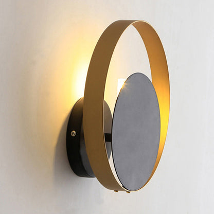 Mid-Century Geometric Circle Ring 1-Light Wall Sconce Lamp