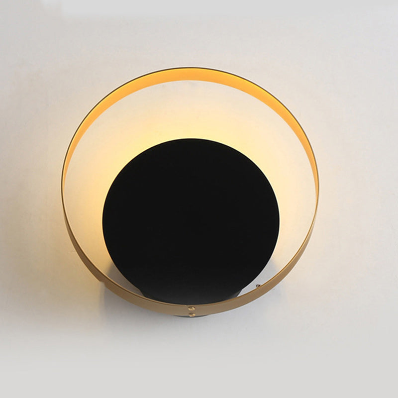 Mid-Century Geometric Circle Ring 1-Light Wall Sconce Lamp
