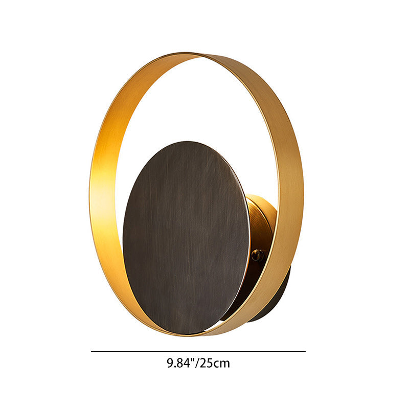 Mid-Century Geometric Circle Ring 1-Light Wall Sconce Lamp