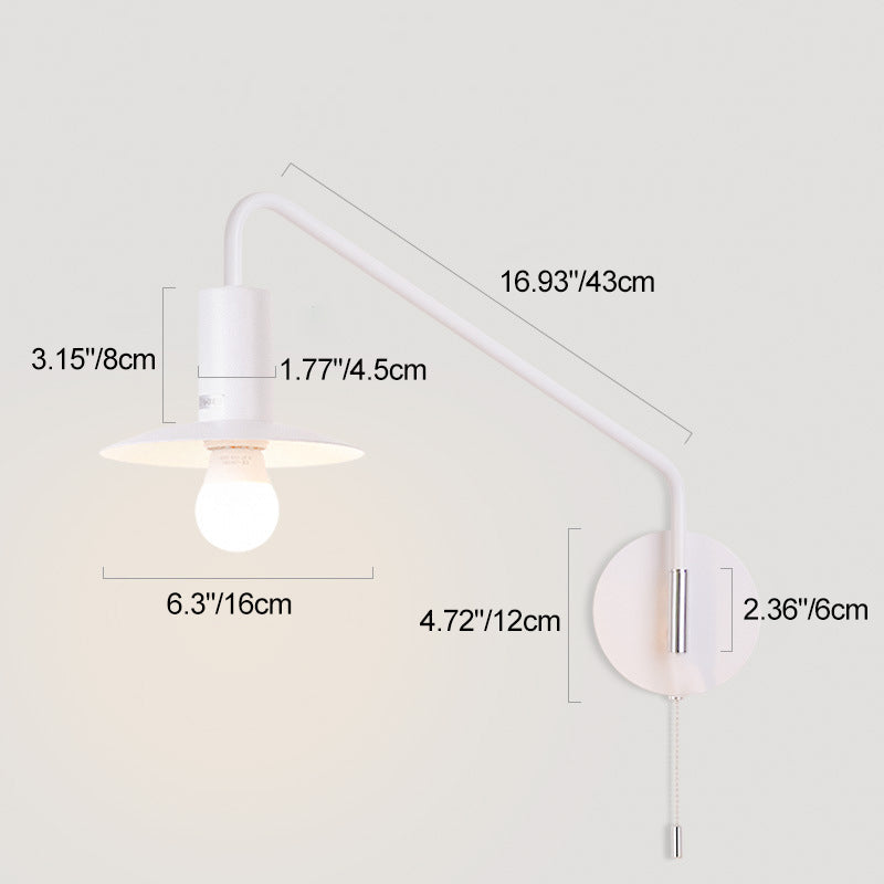 Scandinavian 1-Light Wall Sconce Lamp Reading Lamp