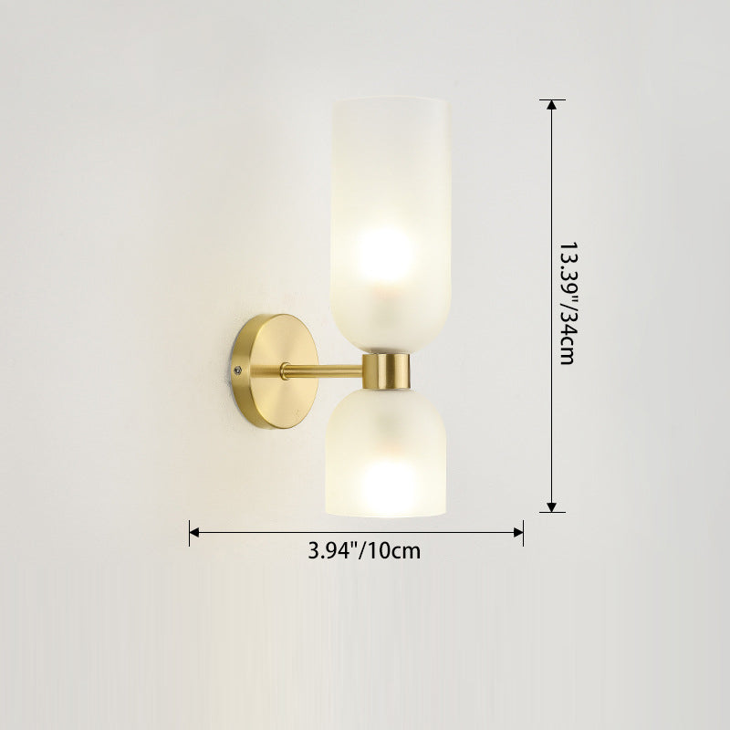 Chinese Up And Down Illuminated 2-Light Wall Sconce Lamp