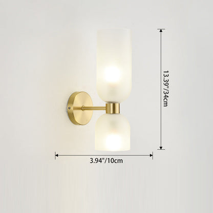 Chinese Up And Down Illuminated 2-Light Wall Sconce Lamp