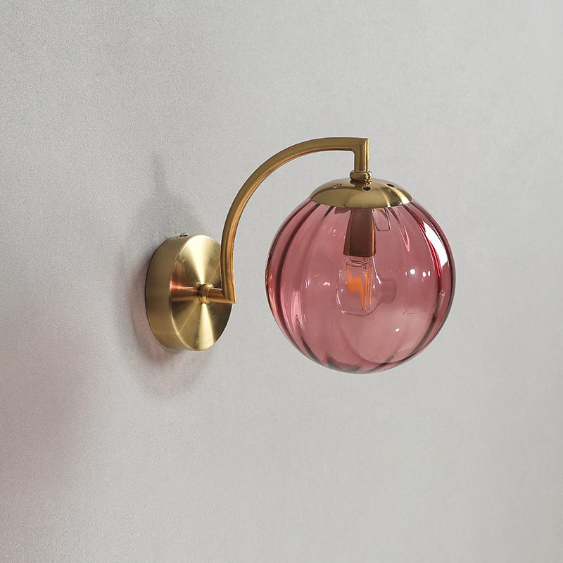 Simplicity Sphere Shade Hardware 1-Light Wall Sconce Lamp