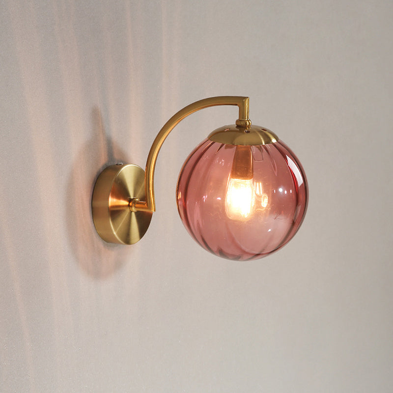 Simplicity Sphere Shade Hardware 1-Light Wall Sconce Lamp