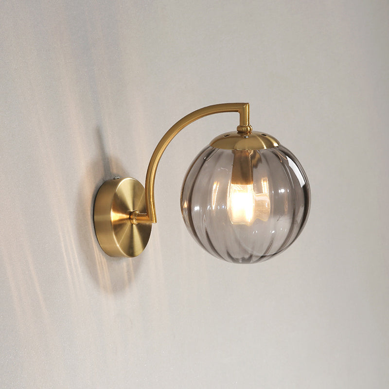 Simplicity Sphere Shade Hardware 1-Light Wall Sconce Lamp