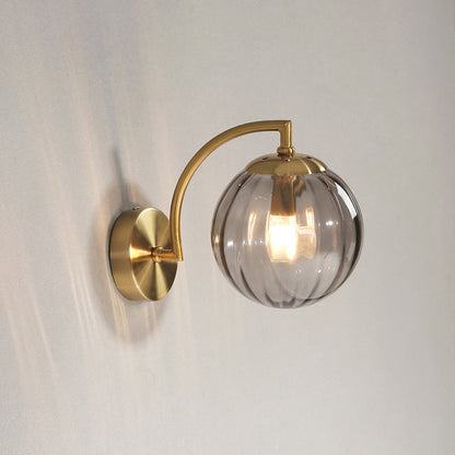 Simplicity Sphere Shade Hardware 1-Light Wall Sconce Lamp