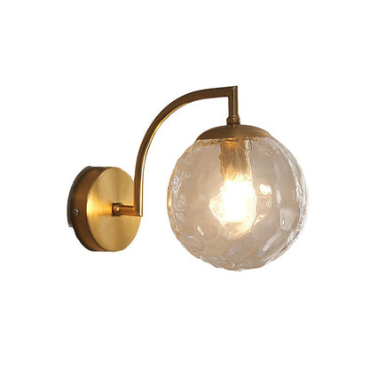 Simplicity Sphere Shade Hardware 1-Light Wall Sconce Lamp