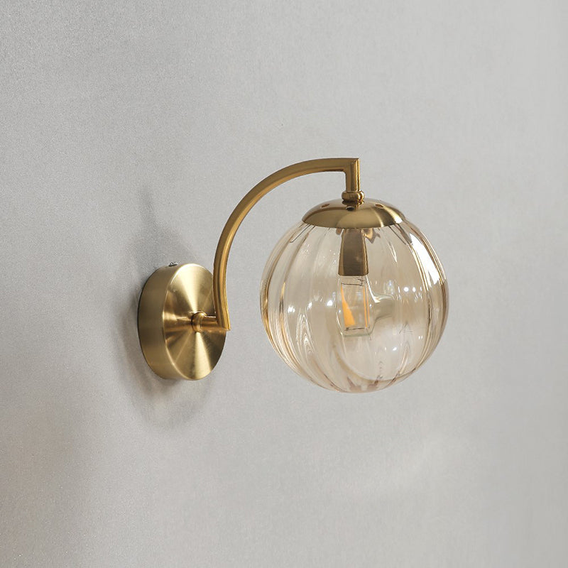 Simplicity Sphere Shade Hardware 1-Light Wall Sconce Lamp