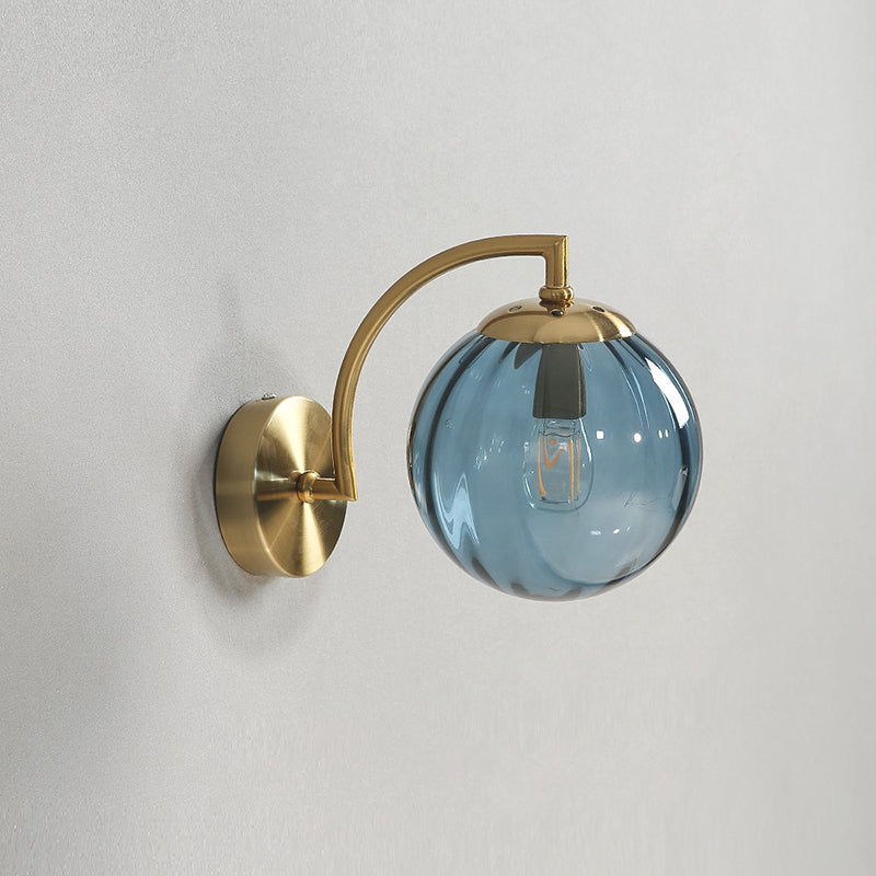 Simplicity Sphere Shade Hardware 1-Light Wall Sconce Lamp