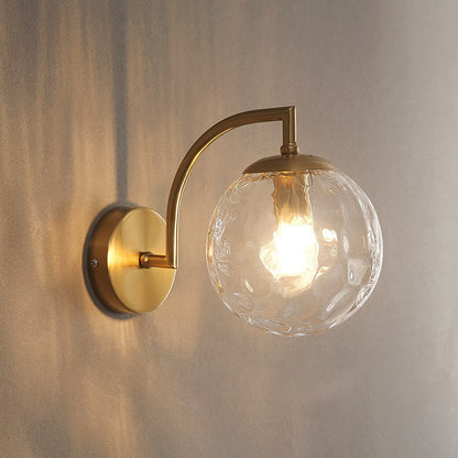 Simplicity Sphere Shade Hardware 1-Light Wall Sconce Lamp