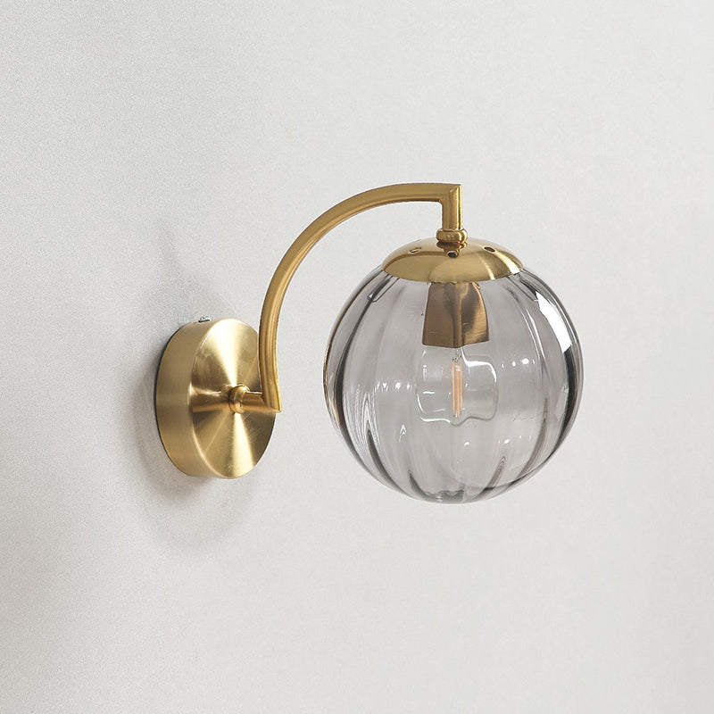 Simplicity Sphere Shade Hardware 1-Light Wall Sconce Lamp