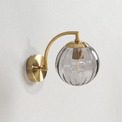 Simplicity Sphere Shade Hardware 1-Light Wall Sconce Lamp