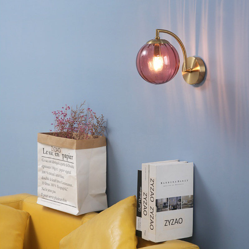 Simplicity Sphere Shade Hardware 1-Light Wall Sconce Lamp