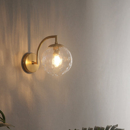 Simplicity Sphere Shade Hardware 1-Light Wall Sconce Lamp