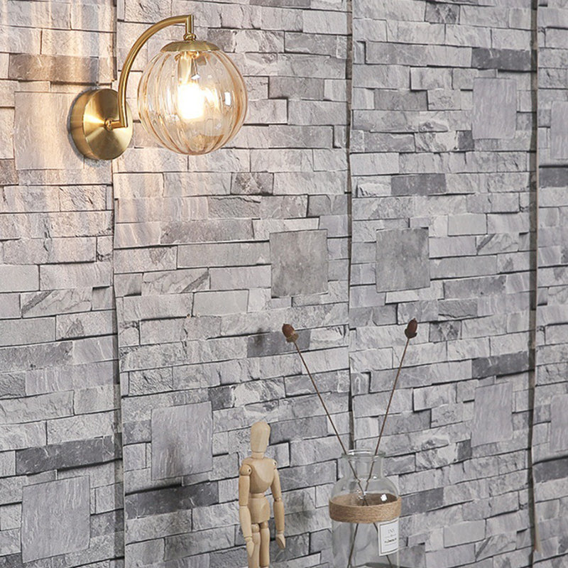 Simplicity Sphere Shade Hardware 1-Light Wall Sconce Lamp