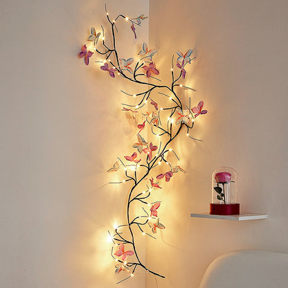 Fabric Branches LED Wall Sconce Lamp Decoration Light