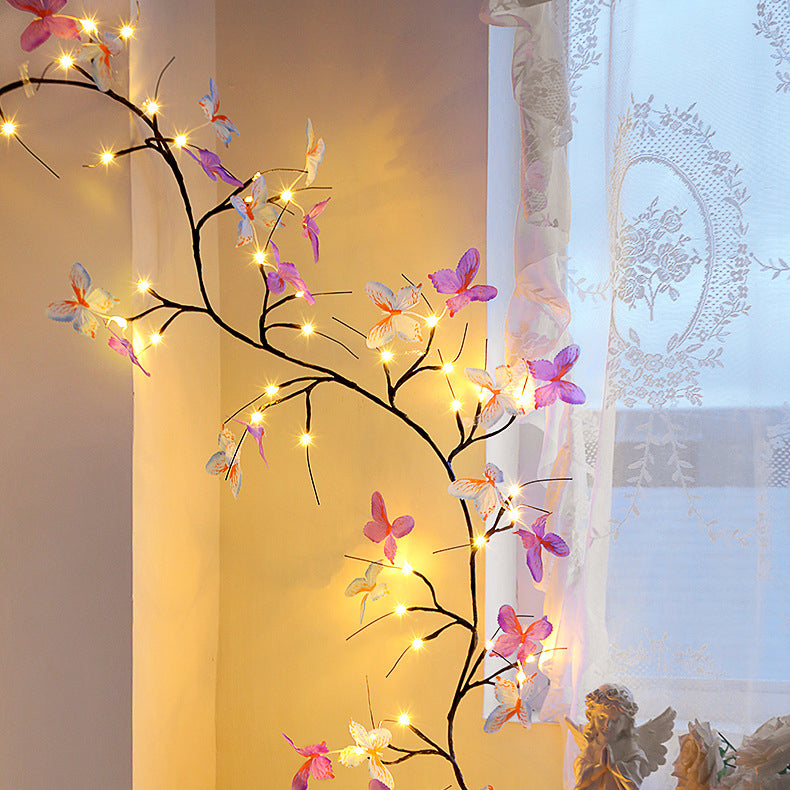 Fabric Branches LED Wall Sconce Lamp Decoration Light