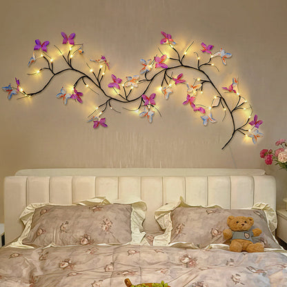 Fabric Branches LED Wall Sconce Lamp Decoration Light
