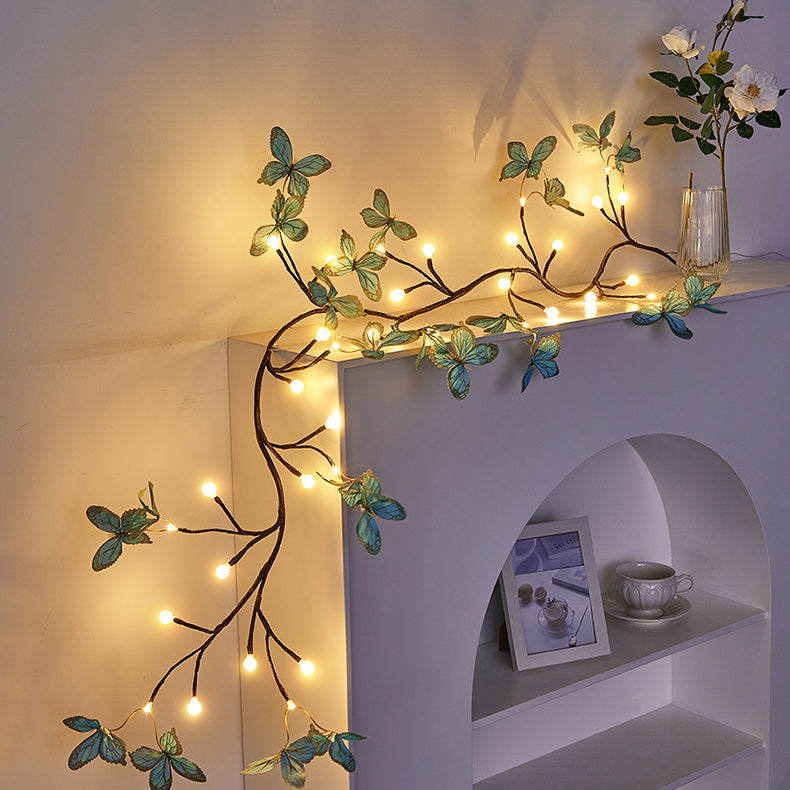 Fabric Branches LED Wall Sconce Lamp Decoration Light