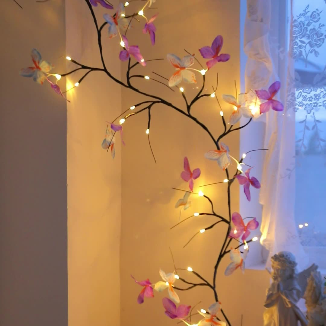 Fabric Branches LED Wall Sconce Lamp Decoration Light