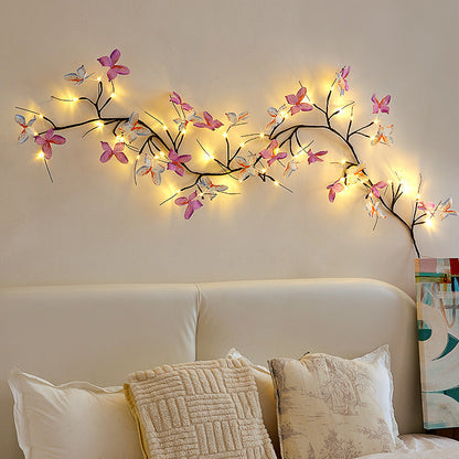 Fabric Branches LED Wall Sconce Lamp Decoration Light